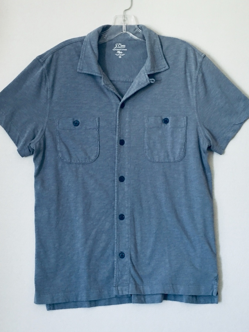 J.Crew Men's M Harbor Camp Collar Cotton Button Up Shirt Everyday Casual Preppy